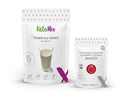 KetoMix Proteínový kokteil (15 porcií) 450 g Príchuť: malina