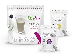 KetoMix Proteínový kokteil (40 porcií) 1 200 g Druhá príchuť kokteilu: káva, Prvá príchuť kokteilu: čokoláda