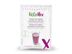 KetoMix Proteínový kokteil s jahodovou príchuťou (1 porcia)