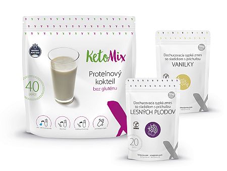 KetoMix Proteínový kokteil (40 porcií) 1 200 g Druhá príchuť kokteilu: ananás, Prvá príchuť kokteilu: čokoláda